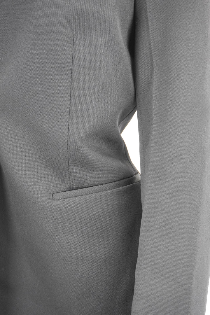 Jil Sander Compact Wool Tailored Jacket in Black