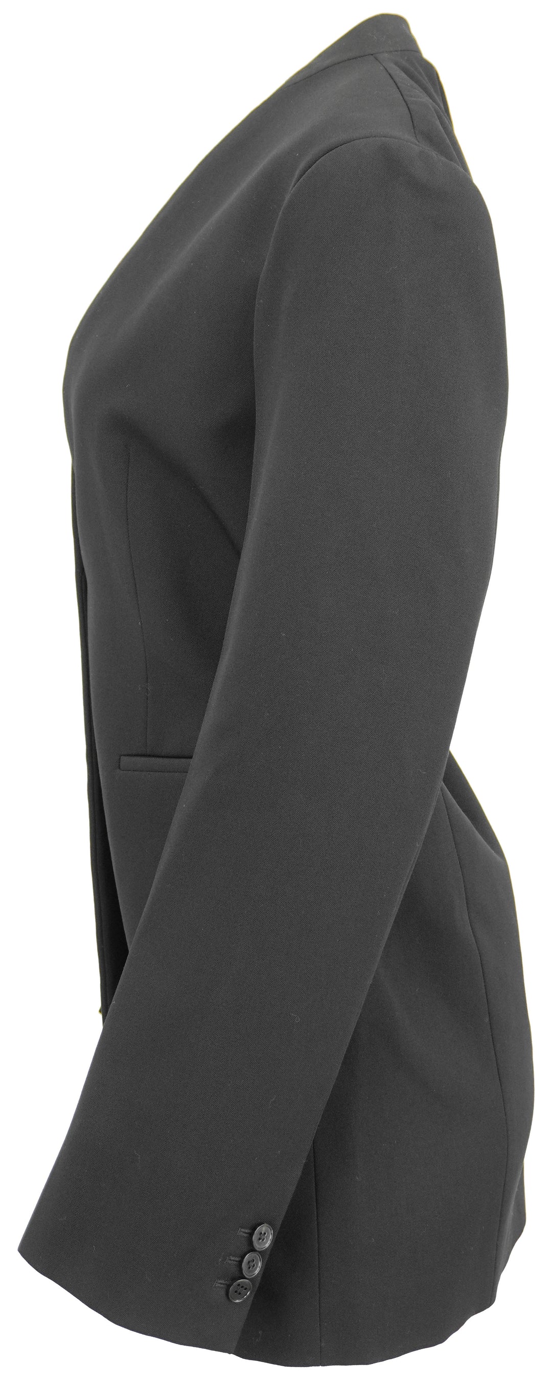 Jil Sander Compact Wool Tailored Jacket in Black