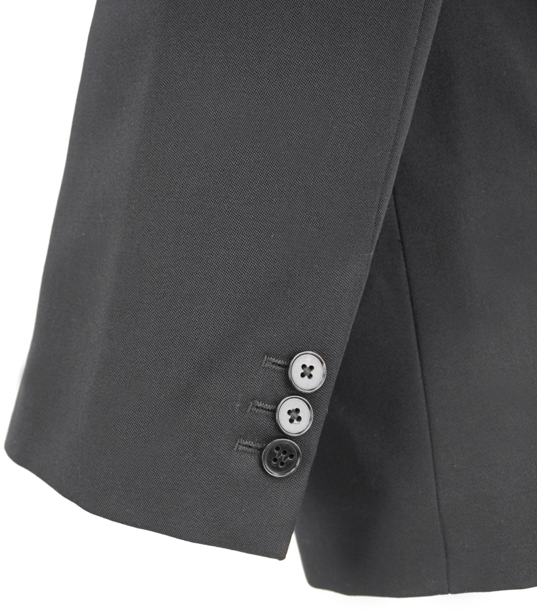 Jil Sander Compact Wool Tailored Jacket in Black