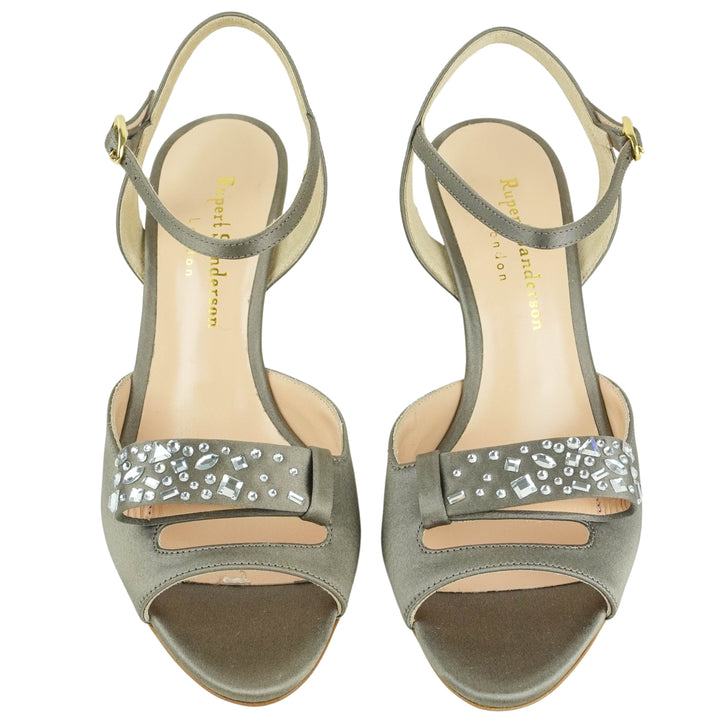 Rupert Sanderson Embellished Heels in Taupe - Discounts on Rupert Sanderson at UAL