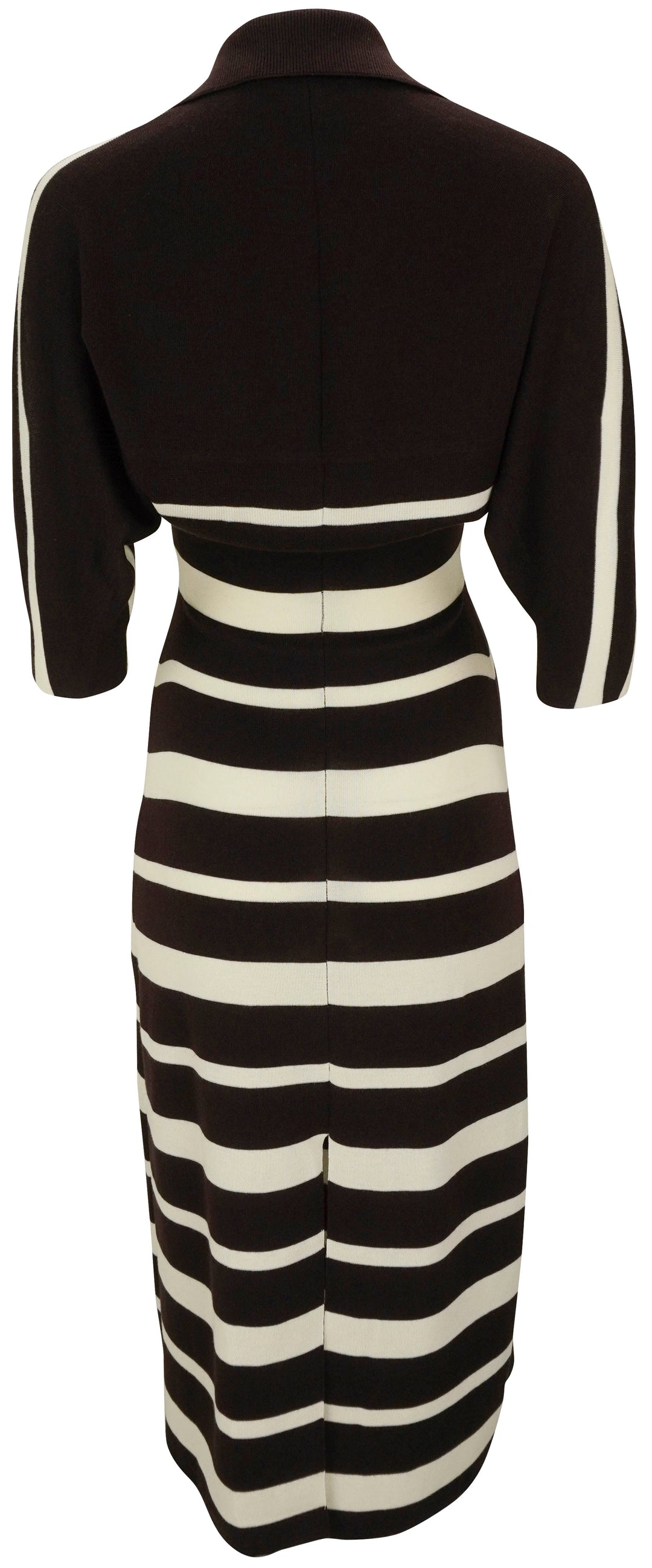 Proenza Schouler Solana Dress in Brown and White - Discounts on Proenza Schouler at UAL