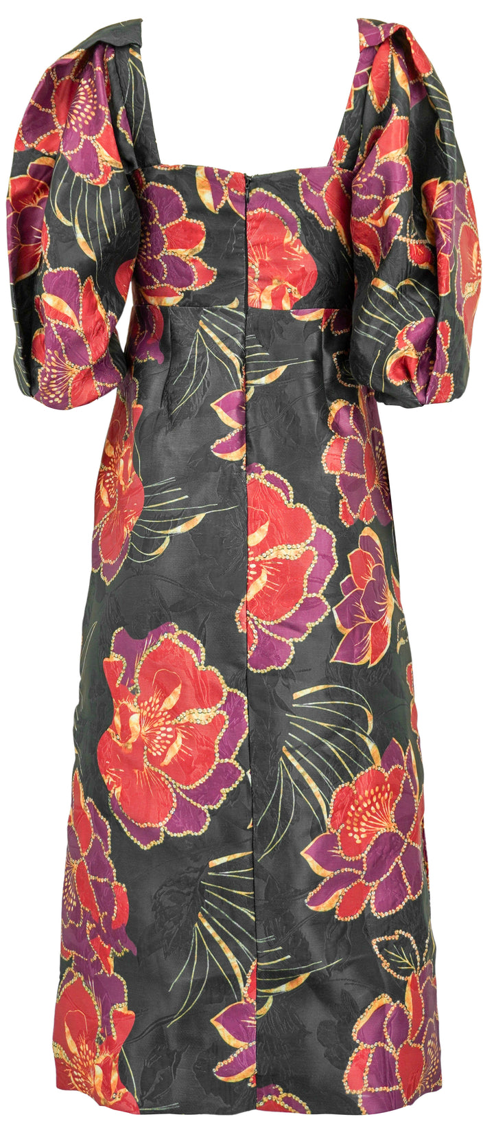 Farm Rio Puff Sleeve Dress in Black Floral - Discounts on Farm Rio at UAL