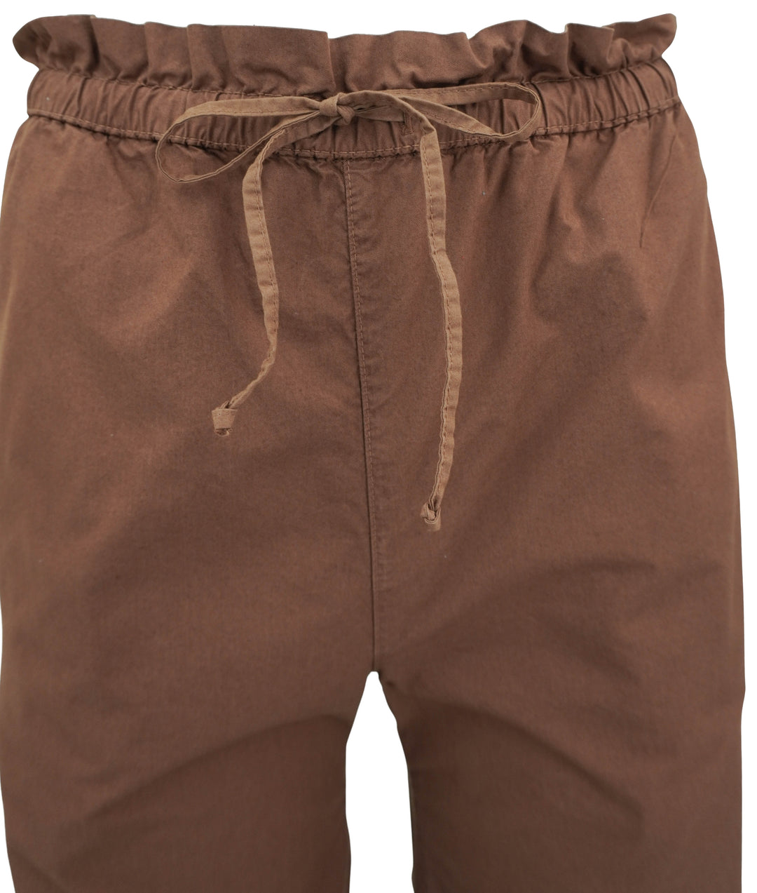 NSF Paperbag Waist Cotton Pants in Brindle - Discounts on NSF at UAL