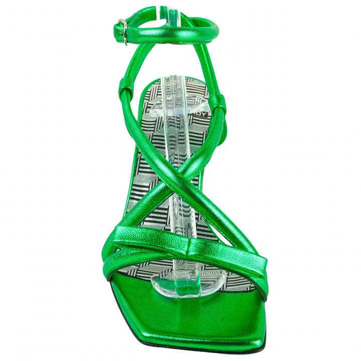Pierre Hardy Strappy Sandals in Green - Discounts on Rupert Sanderson at UAL