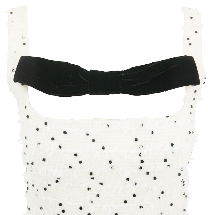 Nina Ricci Tweed Mini Dress in White