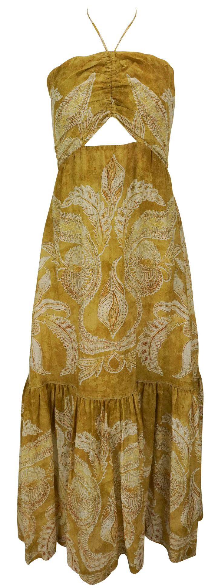 Beatriz Camacho Soho Dress in Mustard Marmol