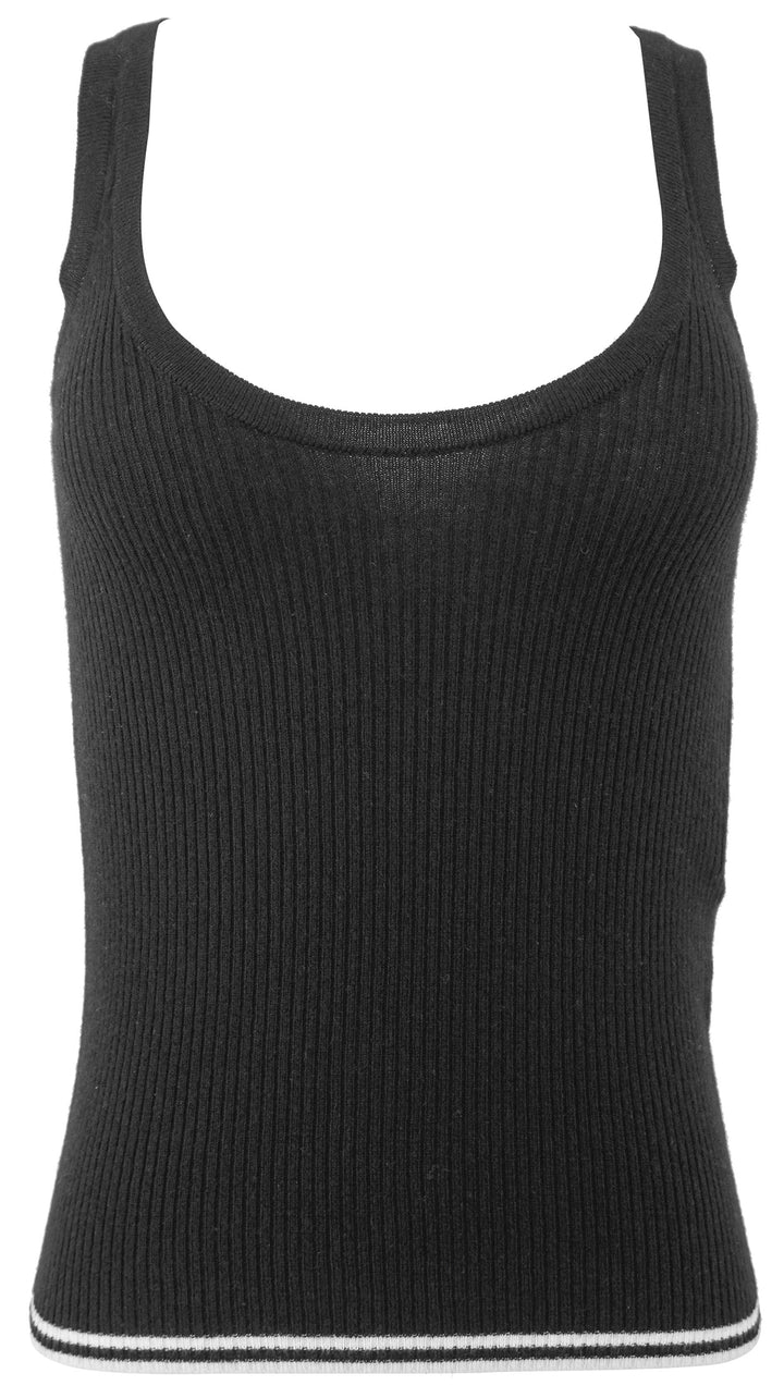 Jacob Lee Ribbed Tank in Black