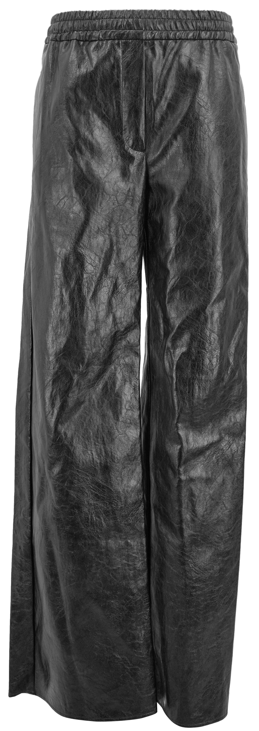 Max Mara Plutone Faux Leather Trousers in Black - Discounts on Max Mara at UAL