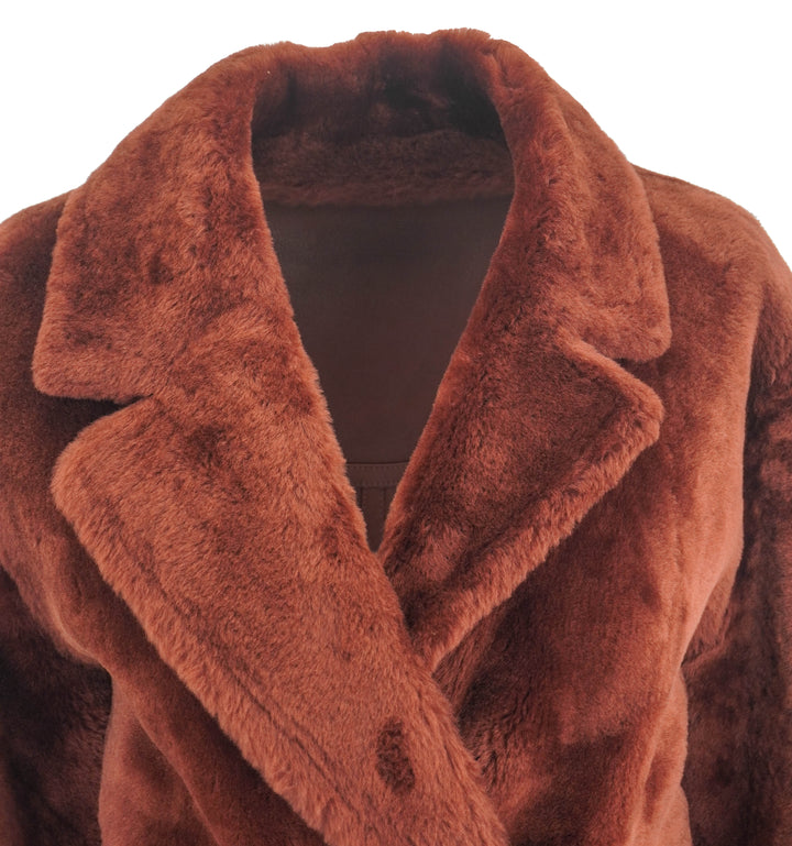 Yves Salomon Fur Jacket in Cinnamon - Discounts on Yves Salomon at UAL