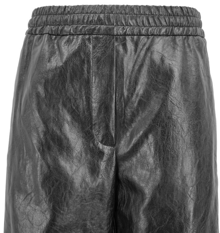 Max Mara Plutone Faux Leather Trousers in Black - Discounts on Max Mara at UAL