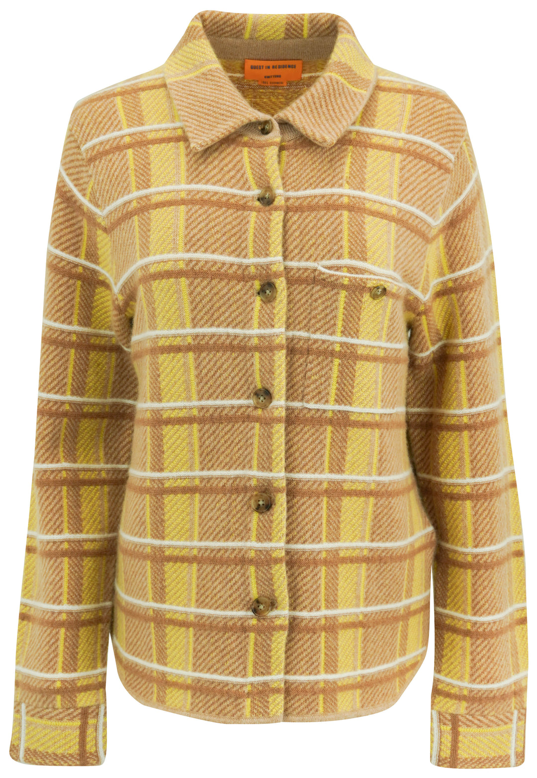 Guest in Residence Cashmere Overcoat in Brown Plaid