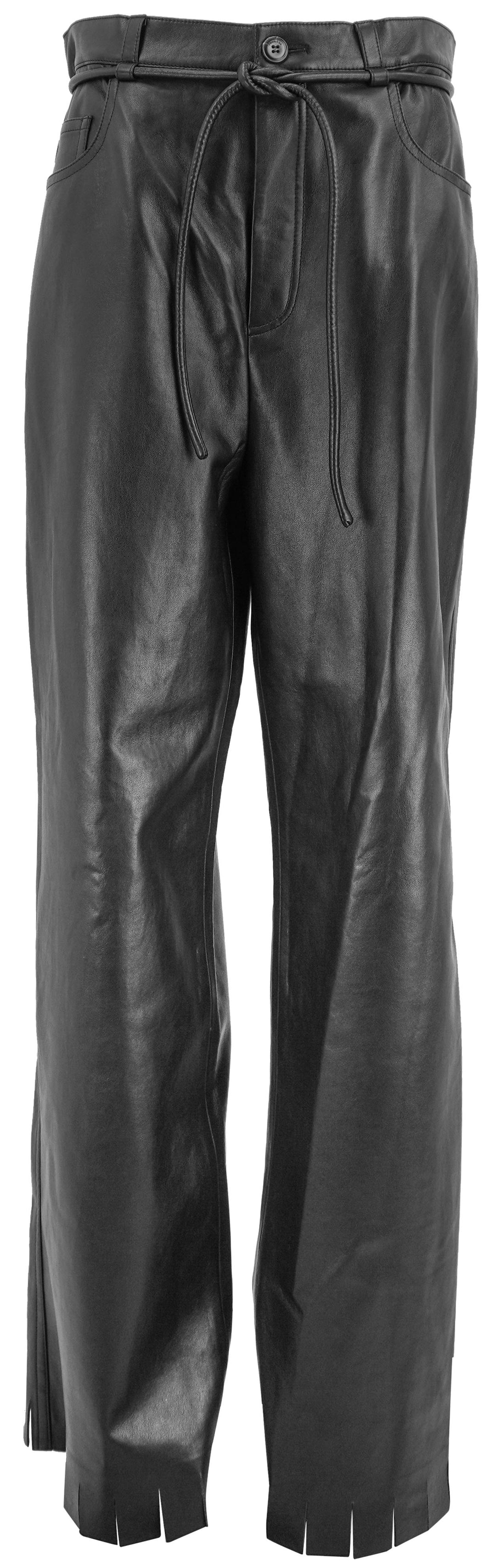 Nanushka Harlee Leather Pant in Black - Discounts on Nanushka at UAL