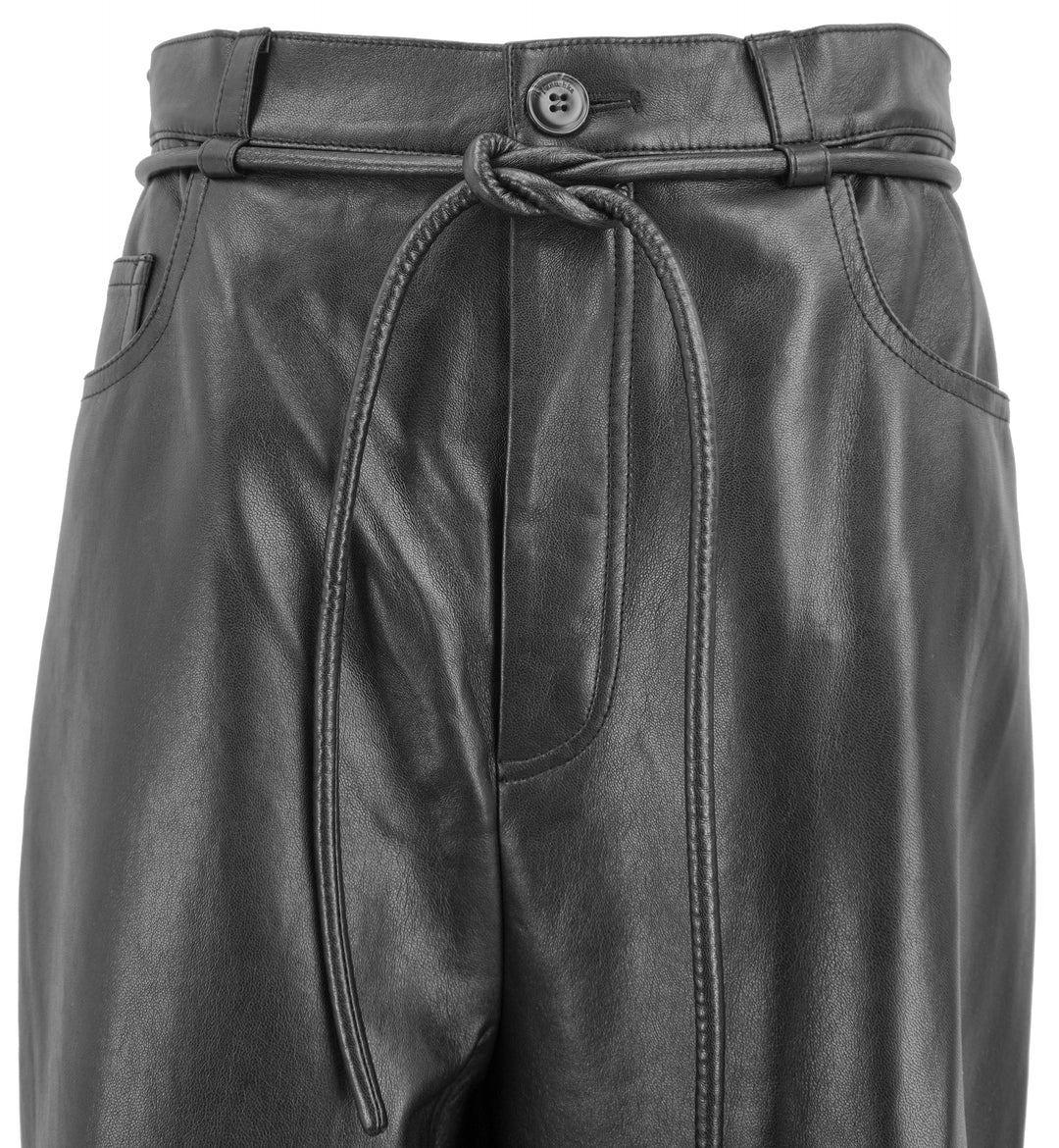 Nanushka Harlee Leather Pant in Black - Discounts on Nanushka at UAL