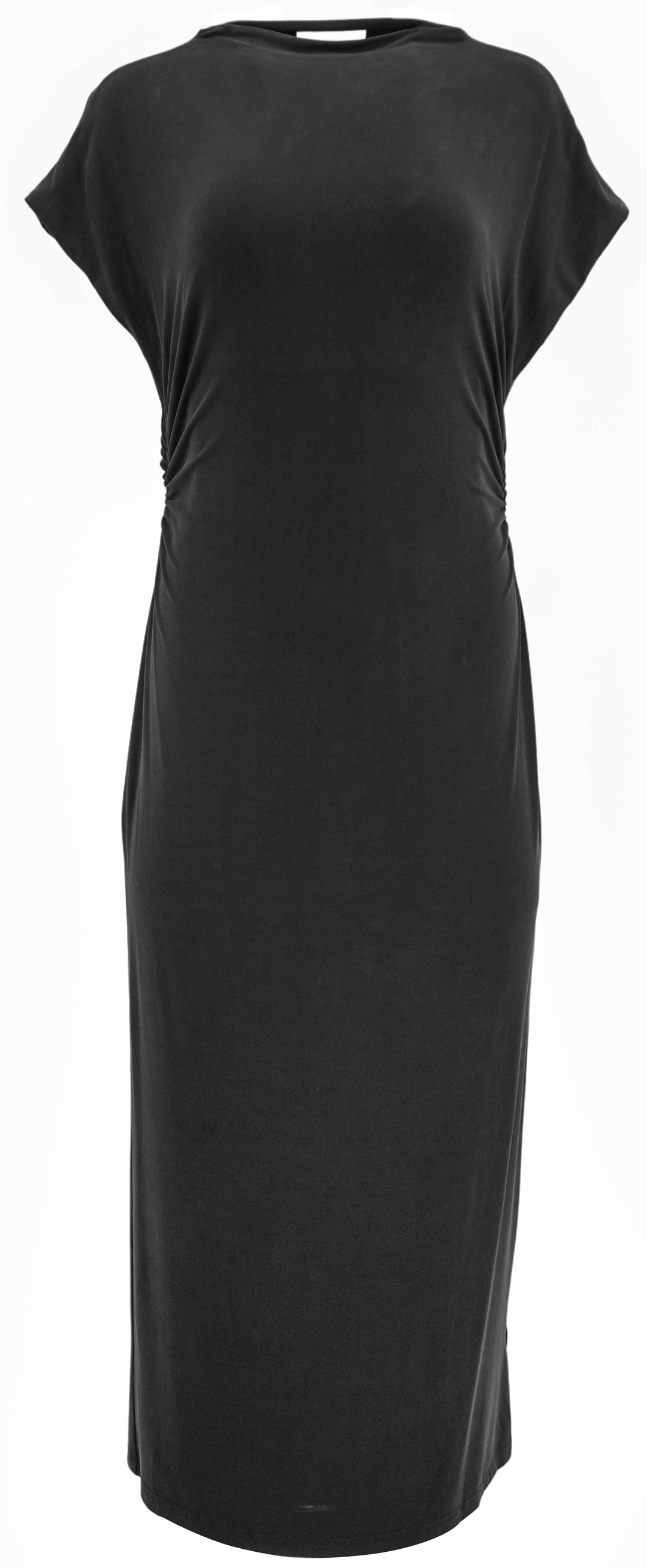 SABLYN Slouchy Mock Neck Midi Dress in Black - Discounts on Sablyn at UAL