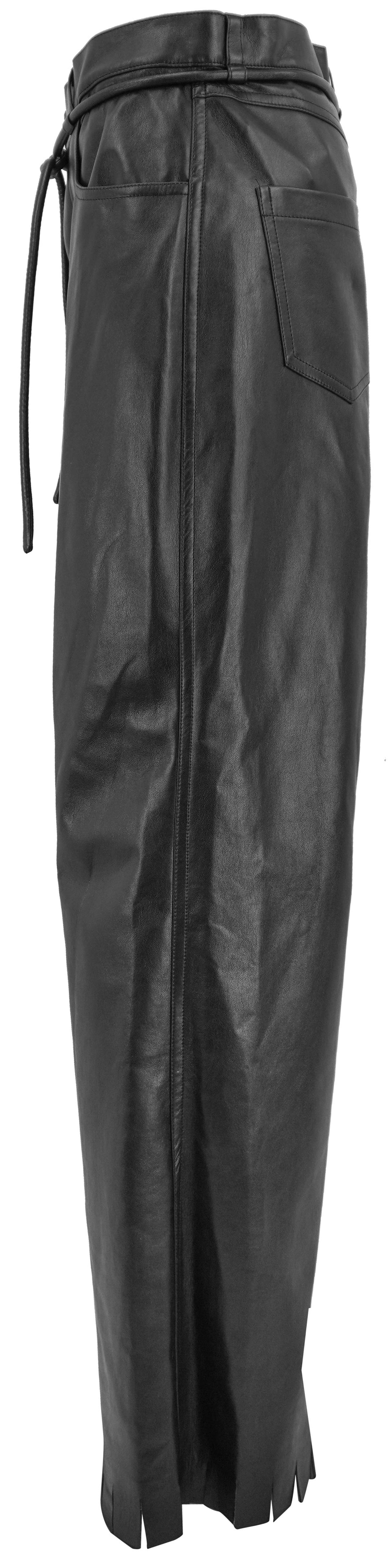 Nanushka Harlee Leather Pant in Black - Discounts on Nanushka at UAL