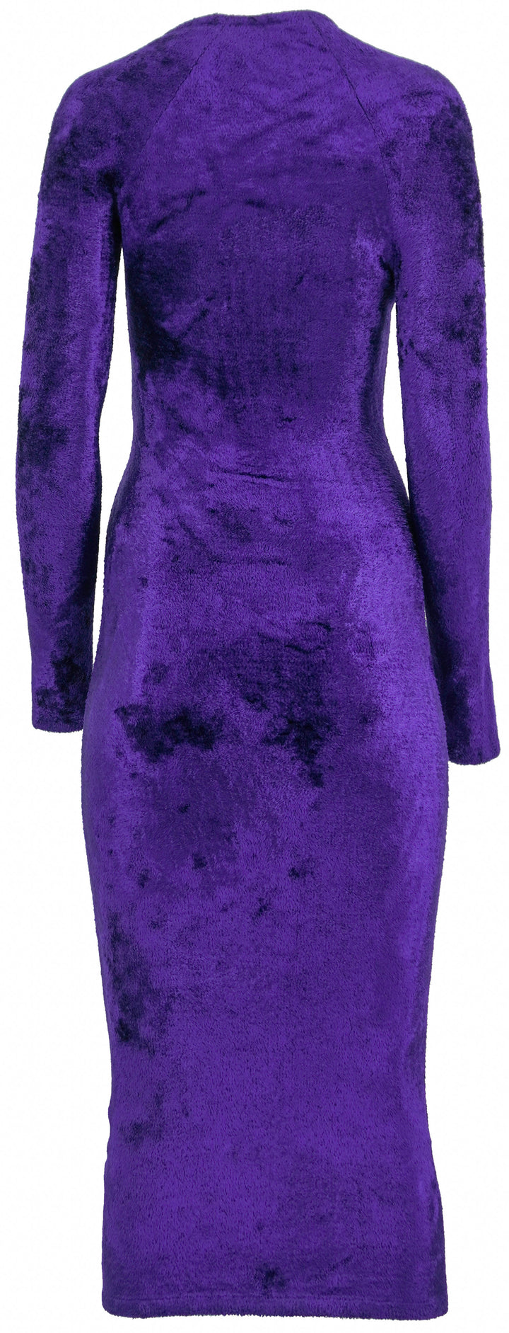 ALAÏA Velvet Wool Dress in Voilet