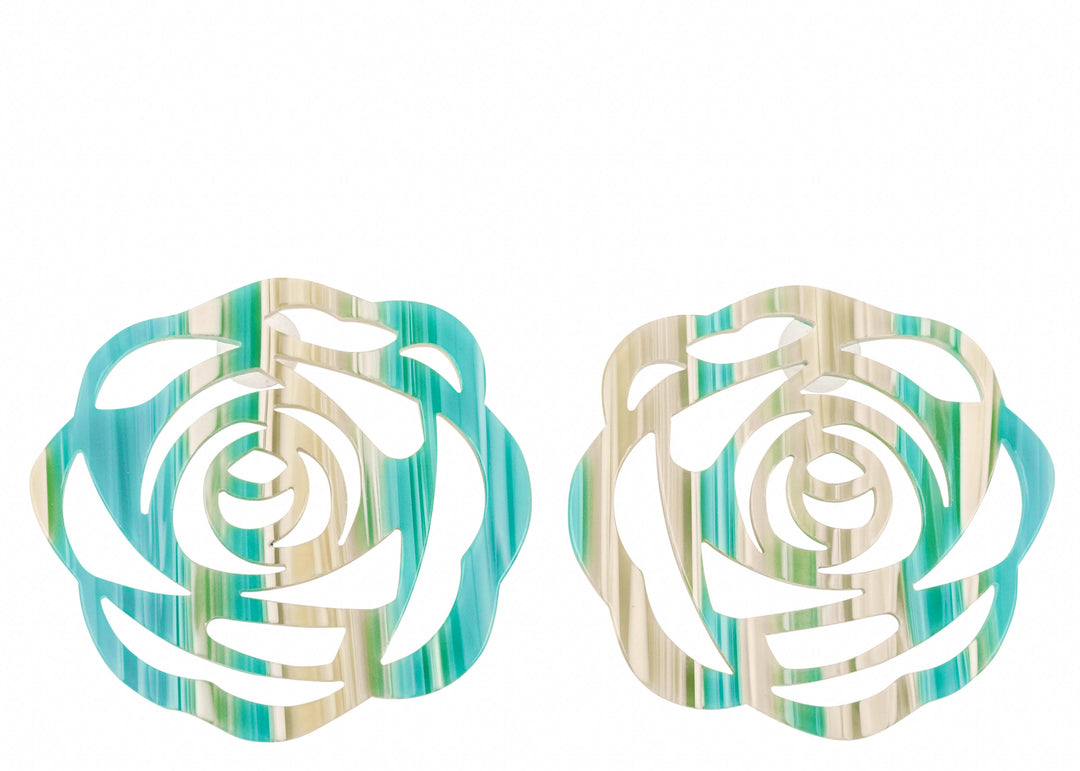 Lele Sadoughi Laser Cut Rose Earrings in Multi - Discounts on Lele Sadoughi at UAL