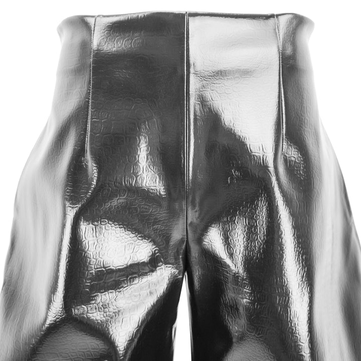 A.W.A.K.E. Mode Crocodile Rounded Trousers in Black - Discounts on A.W.A.K.E. MODE at UAL
