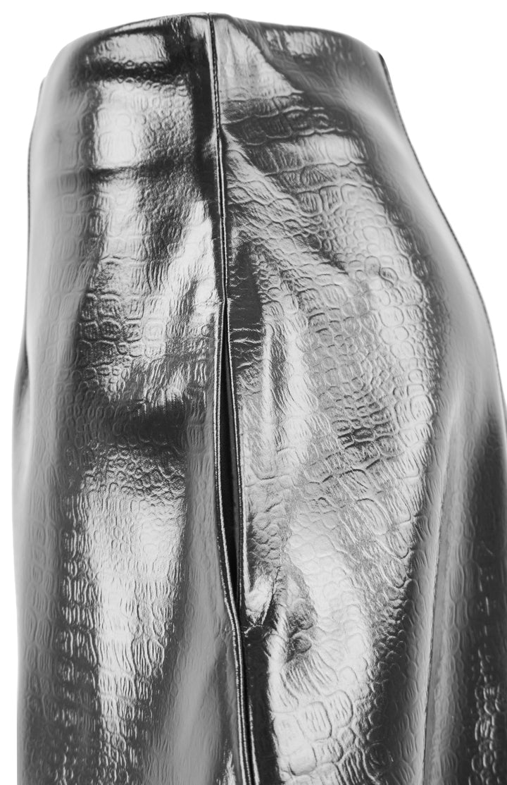 A.W.A.K.E. Mode Crocodile Rounded Trousers in Black - Discounts on A.W.A.K.E. MODE at UAL