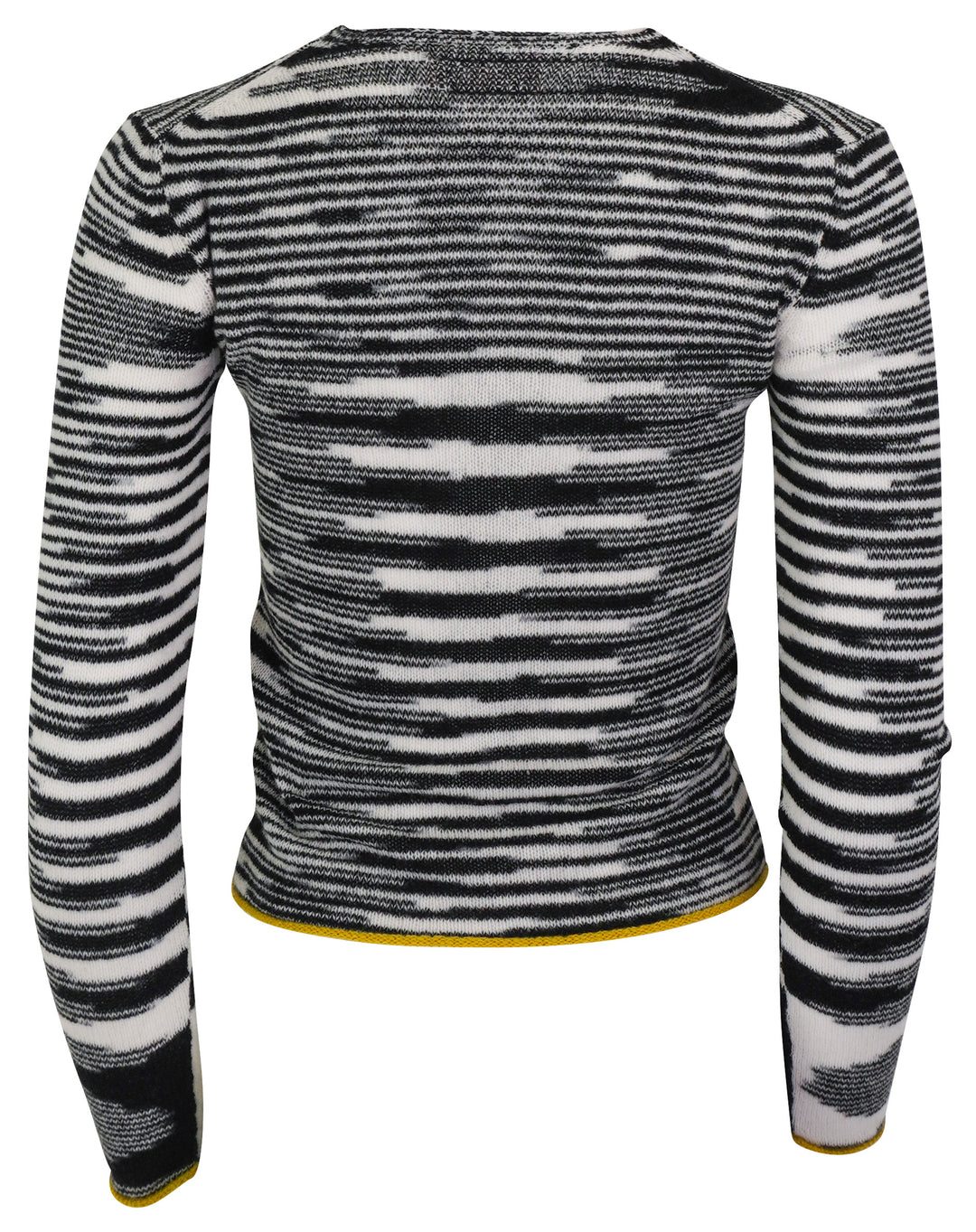 Missoni V-Neck Sweater in Black and White Space Dye - Discounts on Missoni at UAL