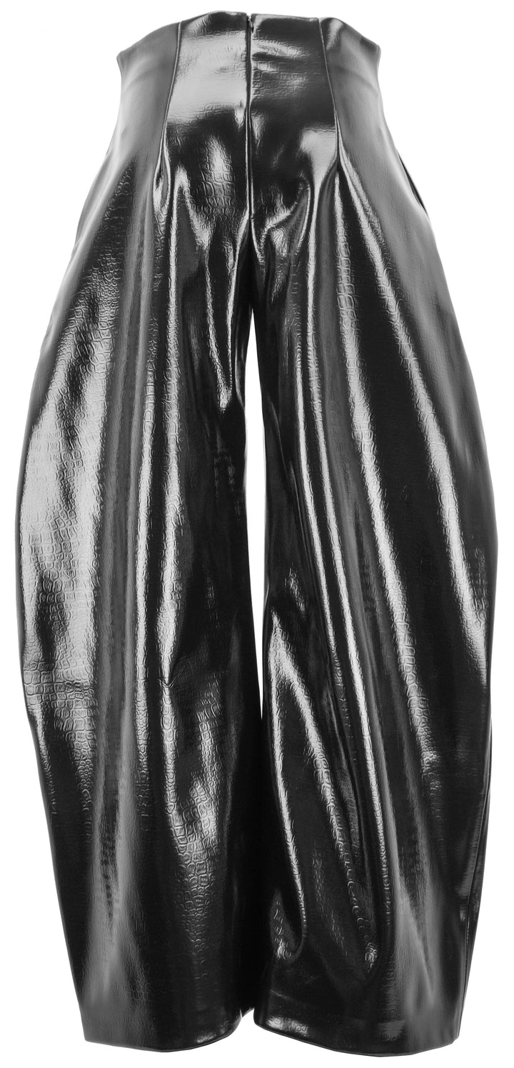A.W.A.K.E. Mode Crocodile Rounded Trousers in Black - Discounts on A.W.A.K.E. MODE at UAL