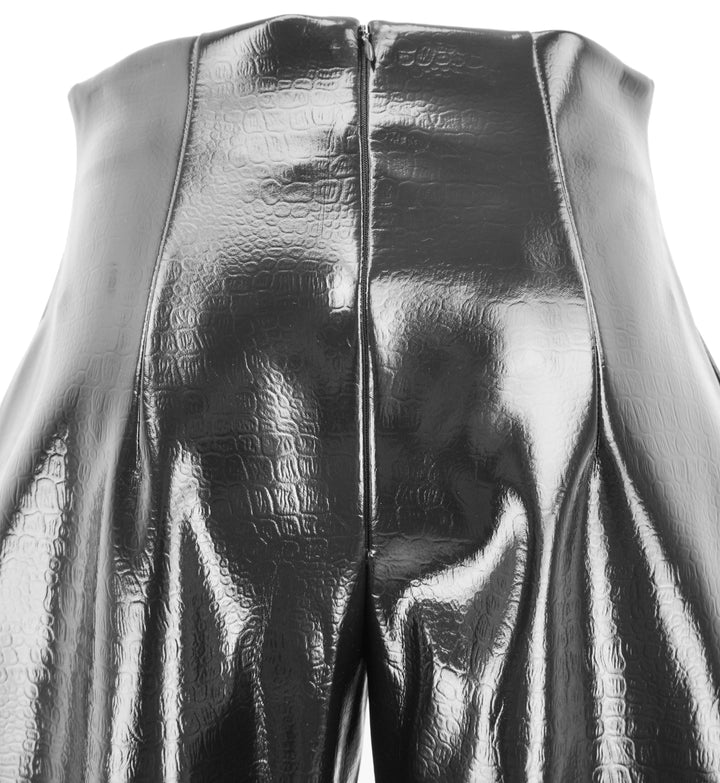 A.W.A.K.E. Mode Crocodile Rounded Trousers in Black - Discounts on A.W.A.K.E. MODE at UAL