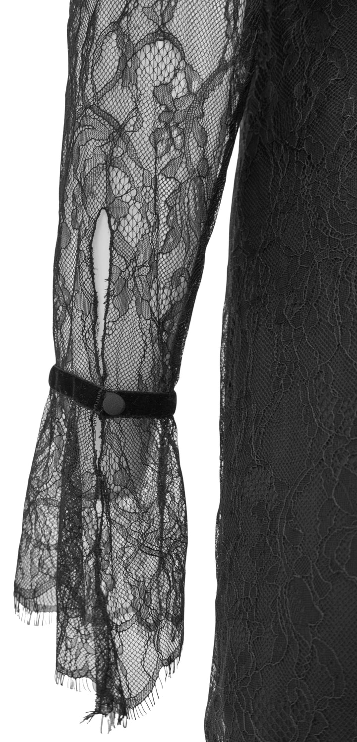 Frame Lace Shift Dress in Black - Discounts on FRAME at UAL