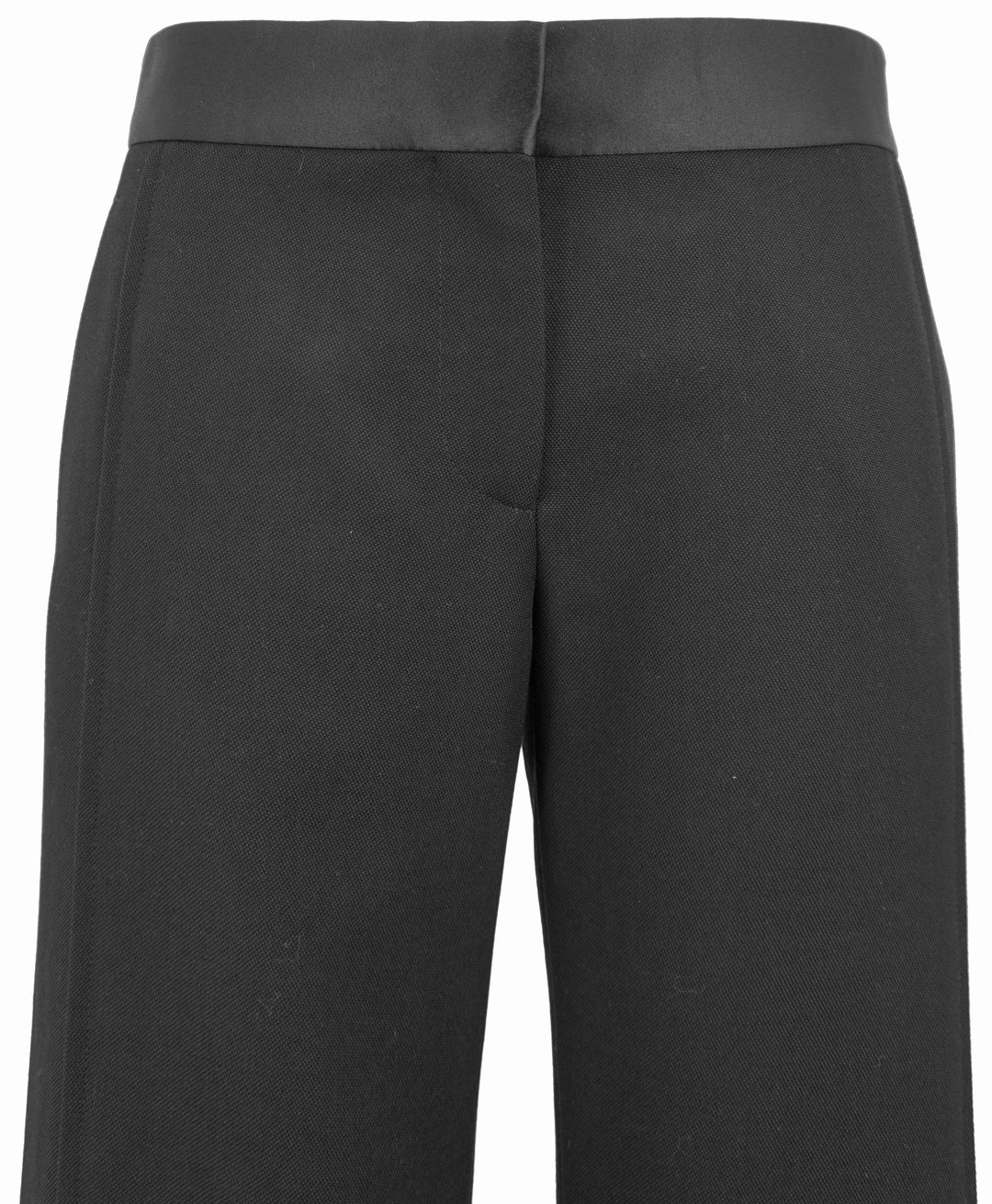 Victoria Beckham Low-Rise Satin-Trim Trousers in Black - Discounts on Victoria Beckham at UAL