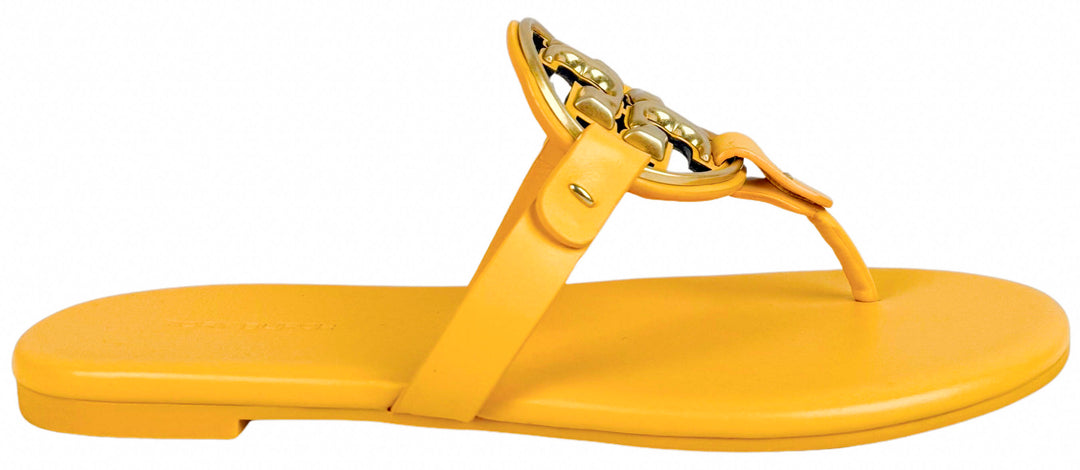 Tory Burch Metal Miller Sandals in Peachy / Gold - Discounts on Tory Burch at UAL