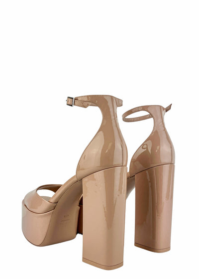 Paris Texas Tatiana Platform Sandals in Powder Patent Leather - Discounts on Paris Texas at UAL