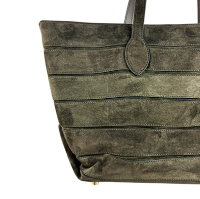 Khaite Florence Striped Tote Bag in Green - Discounts on Khaite at UAL