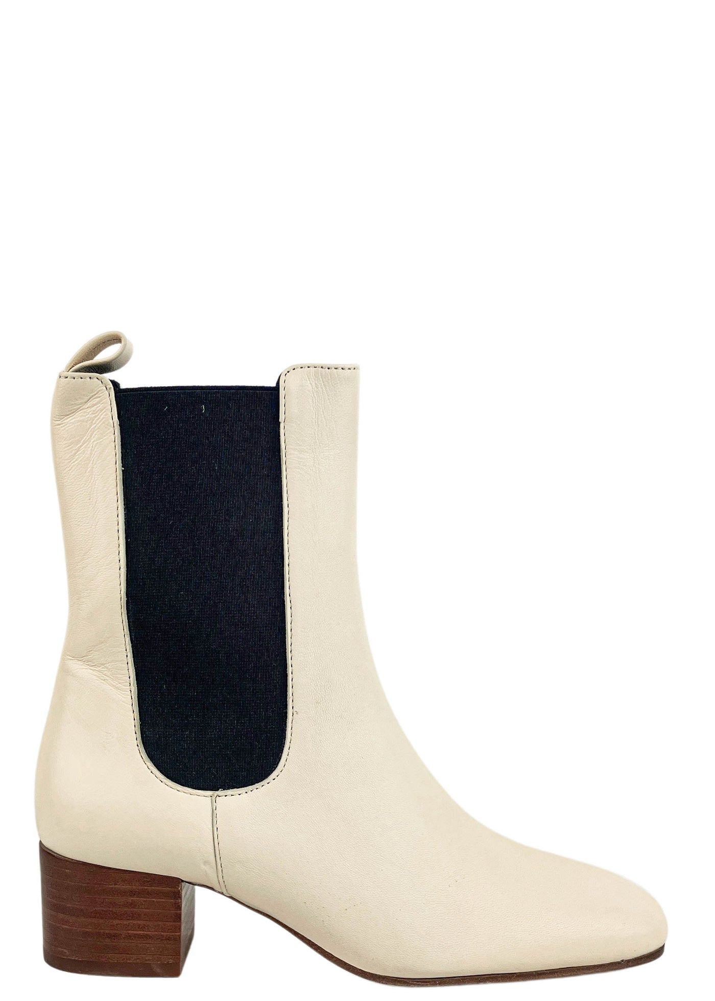 Staud Daphne Boots in Cream/Black - Discounts on Staud at UAL