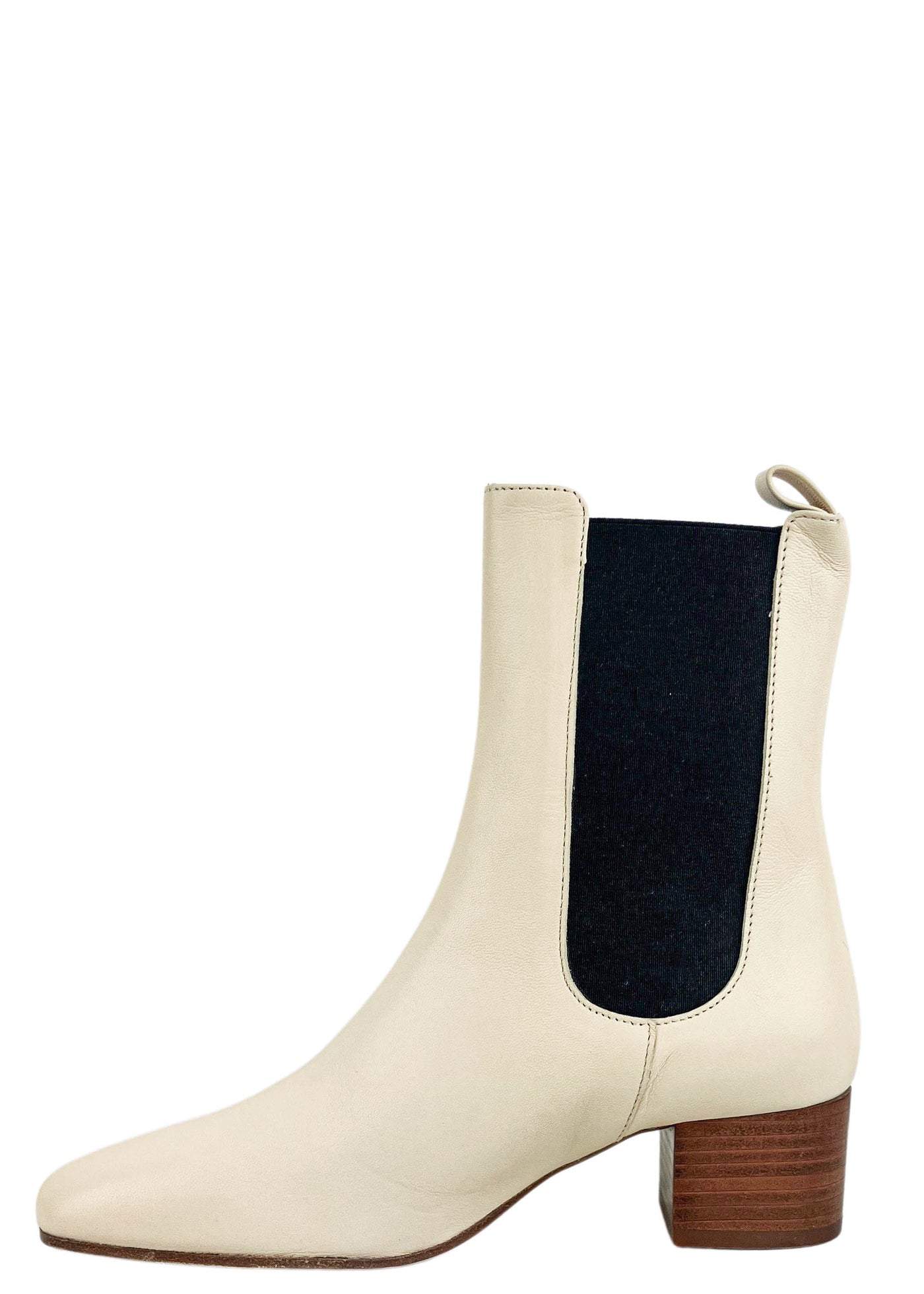 Staud Daphne Boots in Cream/Black - Discounts on Staud at UAL