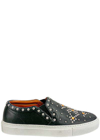 Givenchy Studded Leather Slip On Sneakers in Black - Discounts on Givenchy at UAL