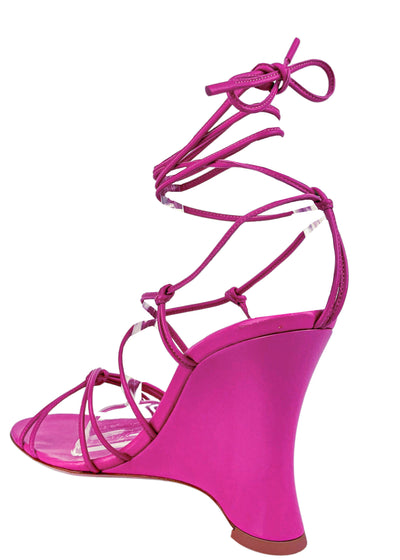 Gianvito Rossi Strappy Wedge Sandals in Bloom - Discounts on Gianvito Rossi at UAL