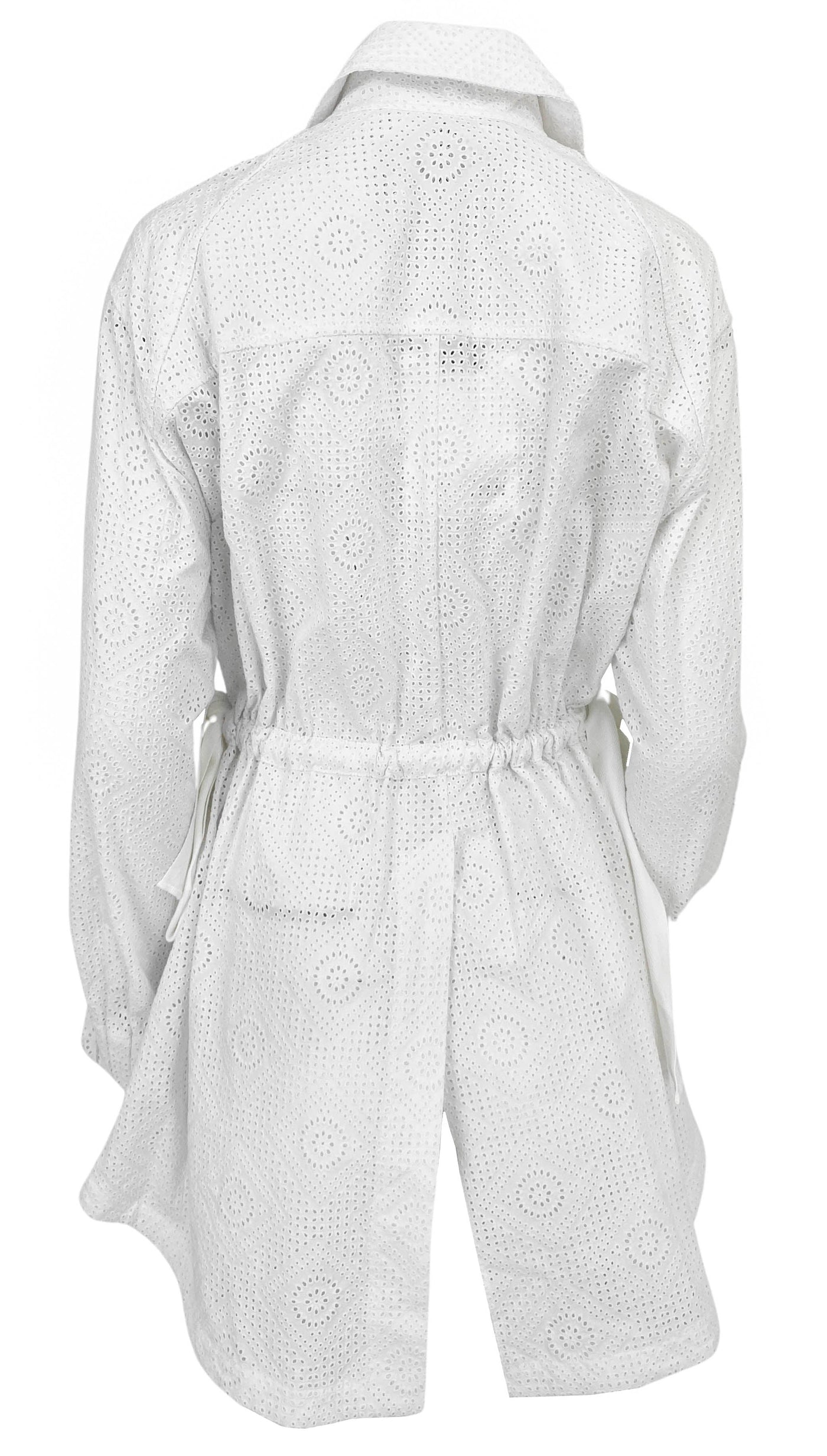 Adam Lippes Anorak Jacket in White Eyelet - Discounts on Adam Lippes at UAL