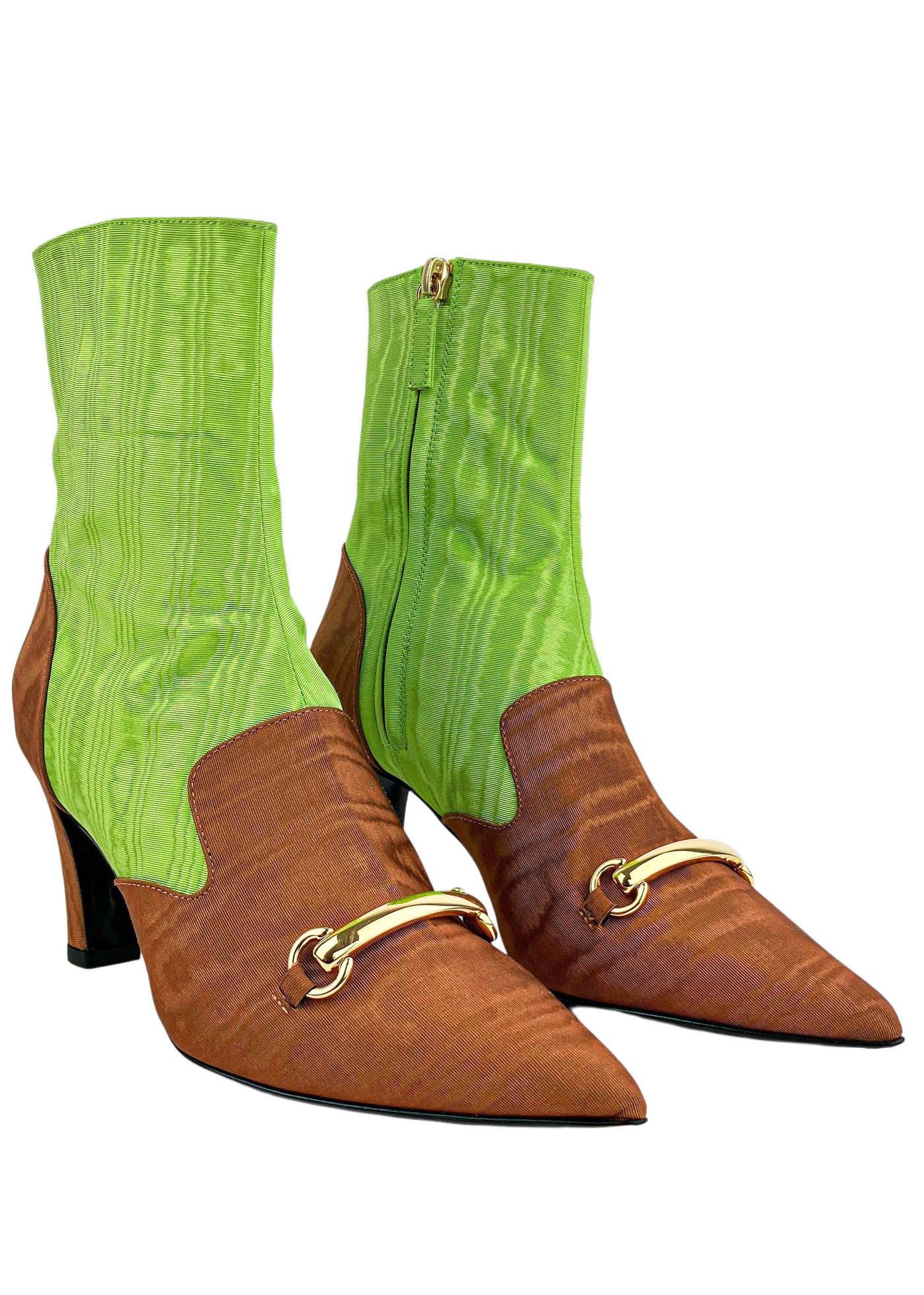 Suzanne Rae Blixen Lady Boot in Lime and Harvest Brown - Discounts on Suzanne Rae at UAL