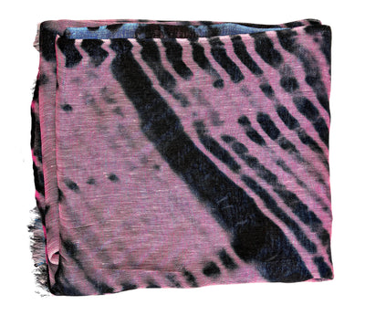 Bajra Rectangle Tie-Dye Print Scarf in Purple/Blue - Discounts on Bajra at UAL