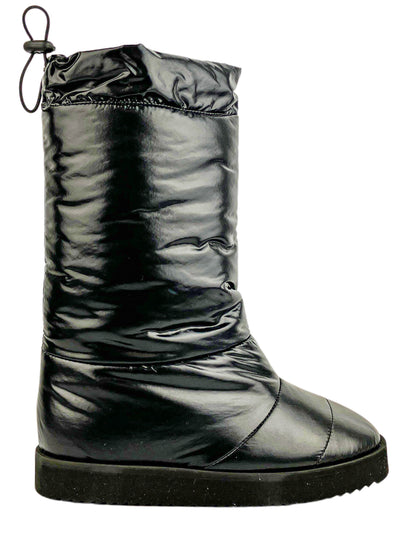 Gia Borghini Shiny Puffer Boots in Black - Discounts on Gia Borghini at UAL