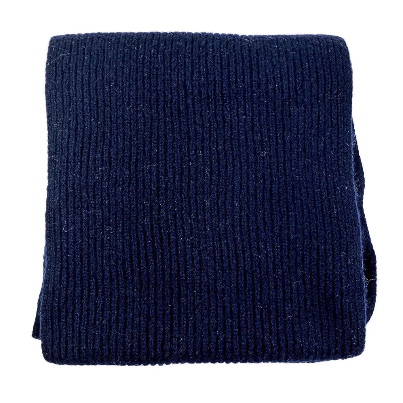 Eleventy Ribbed Knit Cashmere Scarf in Navy - Discounts on Eleventy at UAL
