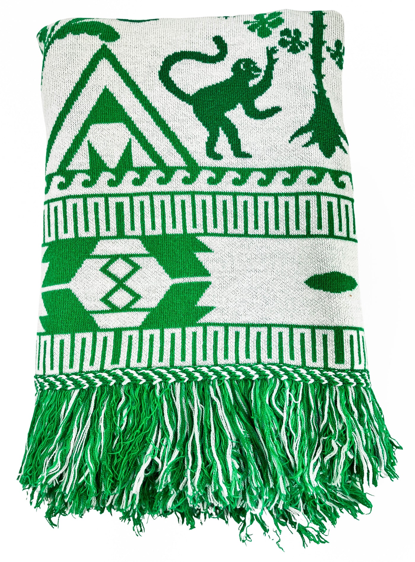 Alanui Explosion of Nature Blanket in White/Green - Discounts on Alanui at UAL