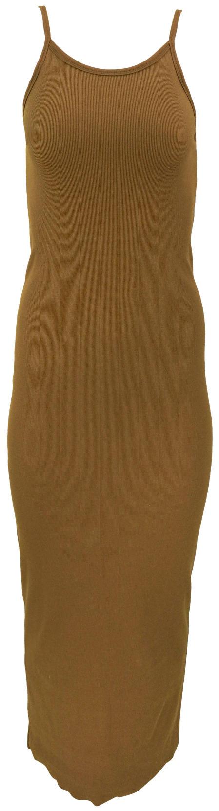 Eterne Ribbed Maxi Dress in Brown - Discounts on Eterne at UAL