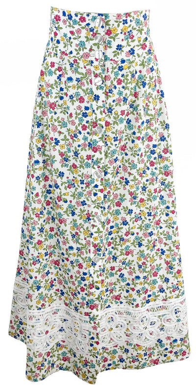 Loretta Caponi Floral Print Maxi Skirt in Multi - Discounts on Loretta Caponi at UAL