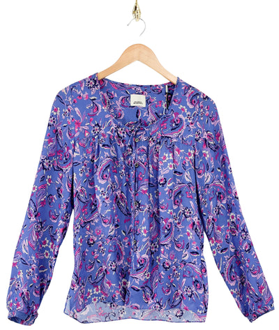 Isabel Marant Prian Floral Blouse in Blue - Discounts on Isabel Marant at UAL