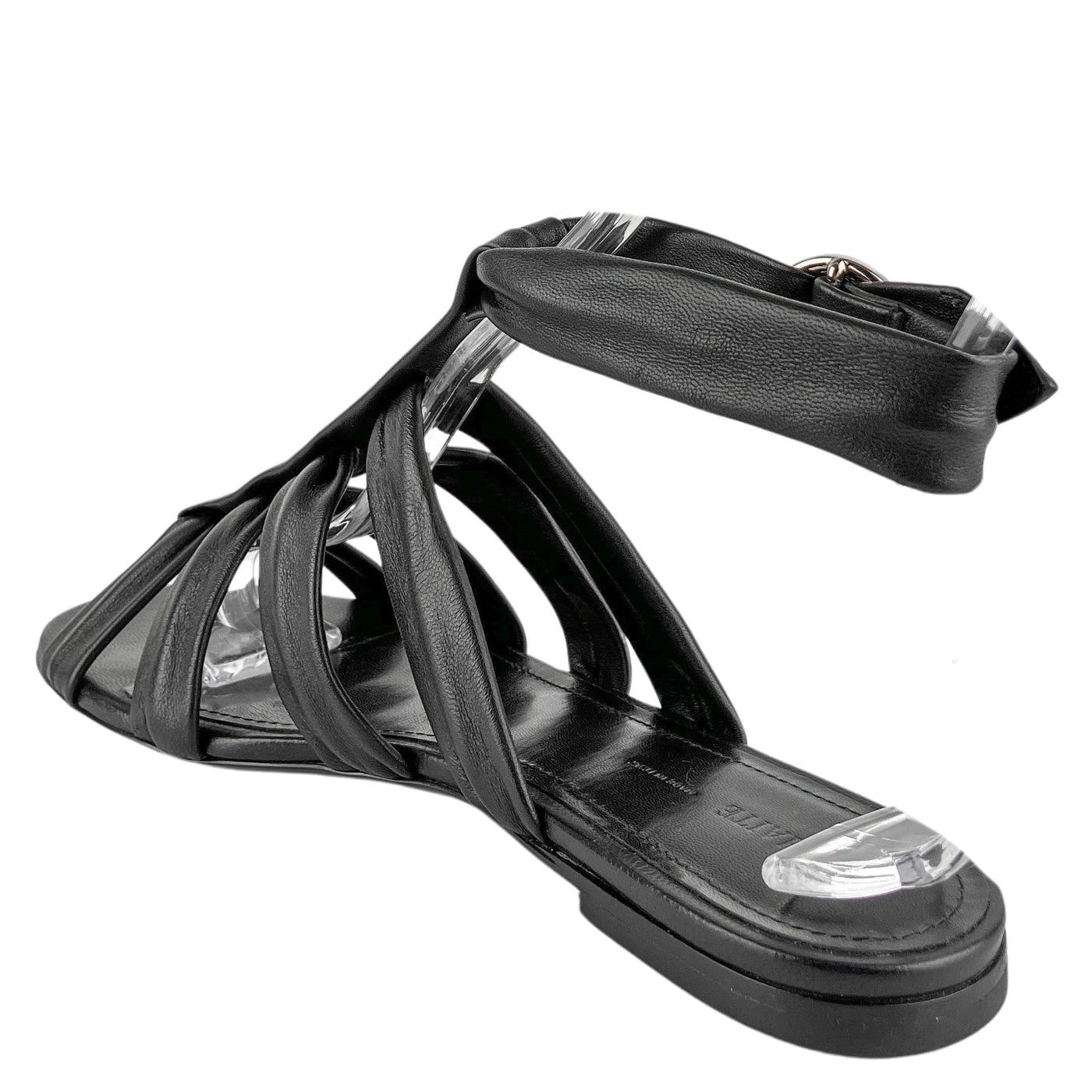 Khaite Perth Flat Leather Sandals - Discounts on Khaite at UAL