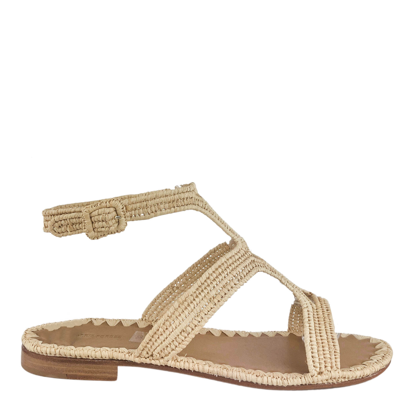 Carrie Forbes Hind Raffia Slides in Natural - Discounts on Carrie Forbes at UAL