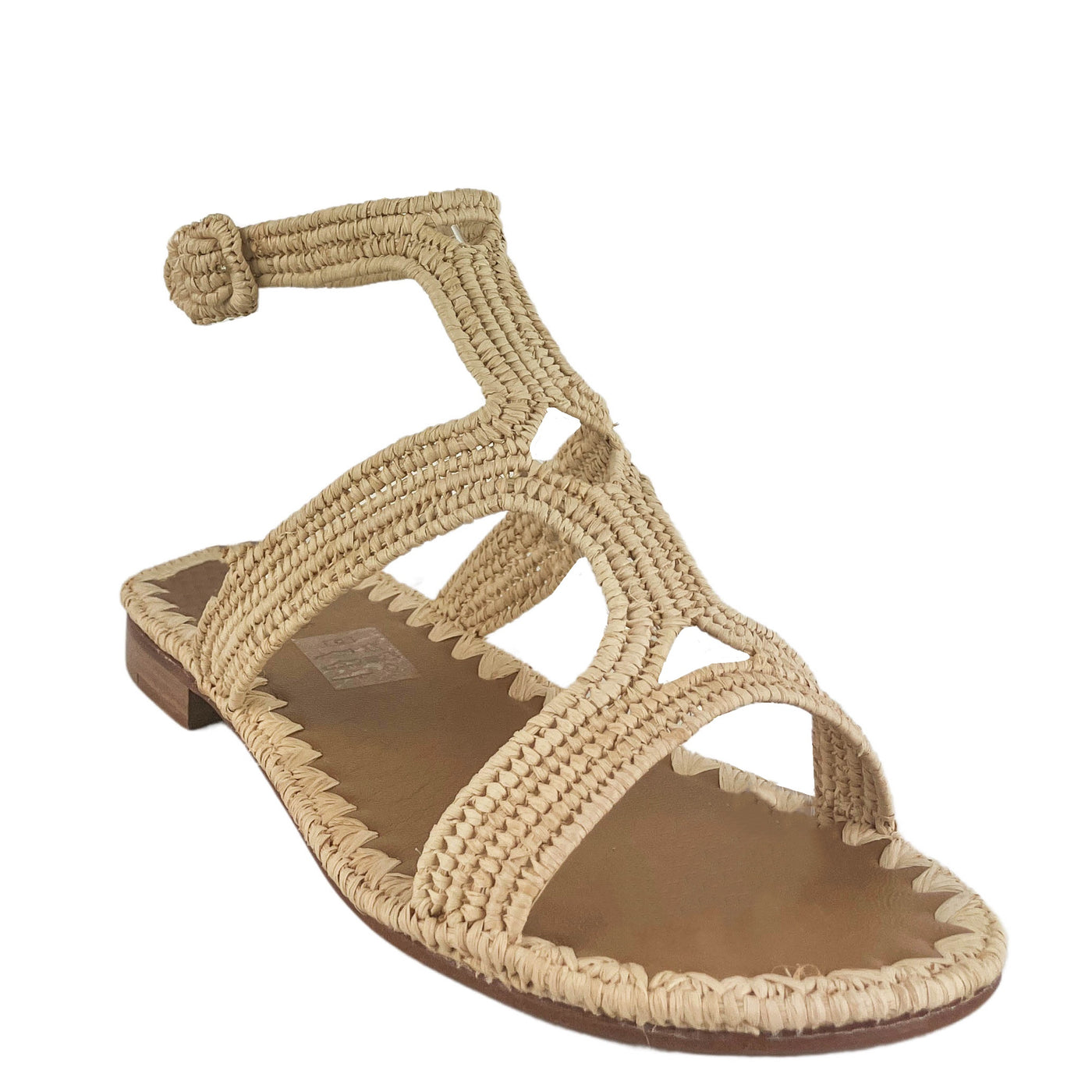Carrie Forbes Hind Raffia Slides in Natural - Discounts on Carrie Forbes at UAL