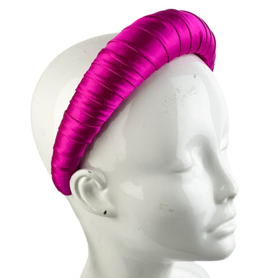 Jennifer Behr Ruched Padded Headband in Fuchsia - Discounts on Jennifer Behr at UAL
