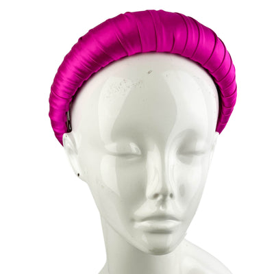 Jennifer Behr Ruched Padded Headband in Fuchsia - Discounts on Jennifer Behr at UAL