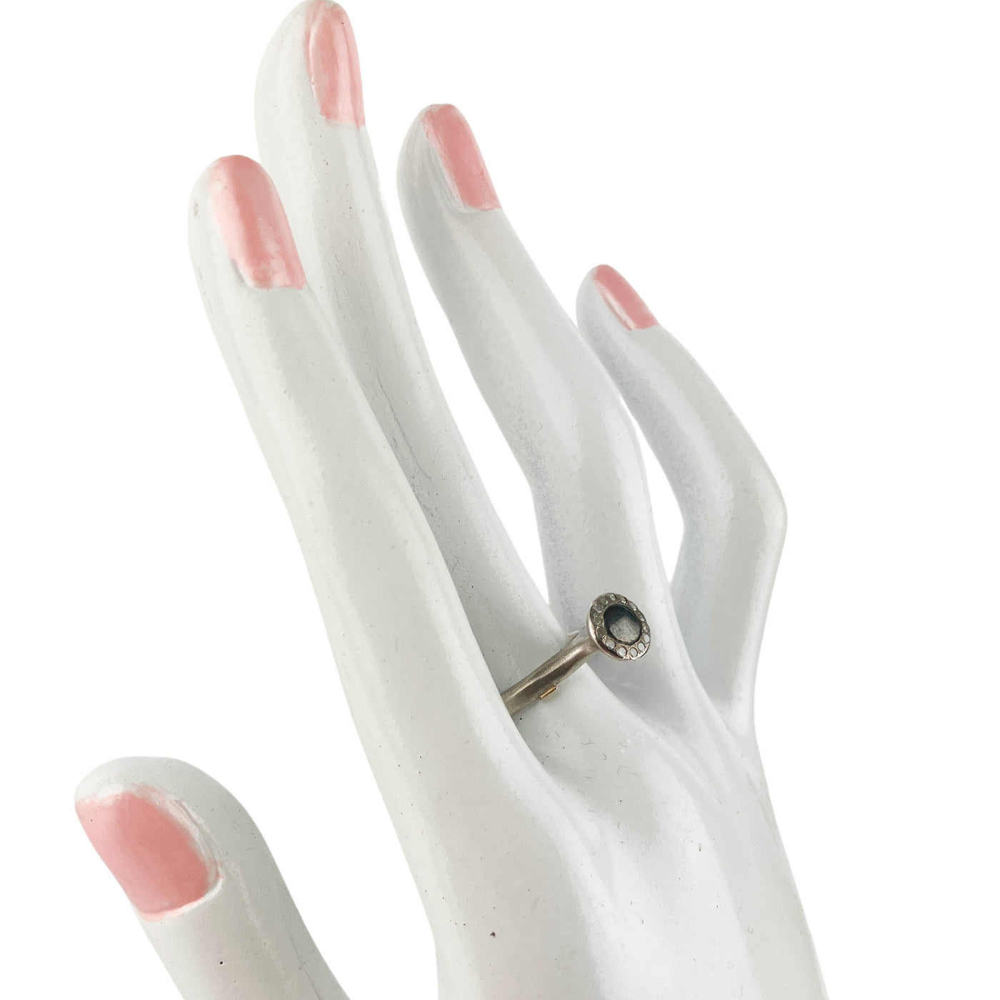 Rosa Maria Silver Ring with Small Dark Silver Pendant - Discounts on Rosa Maria at UAL